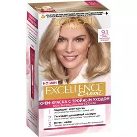 Краска L’Oreal Excellence Creme 9.1 Очень светло-русый пепельный (A0693201)