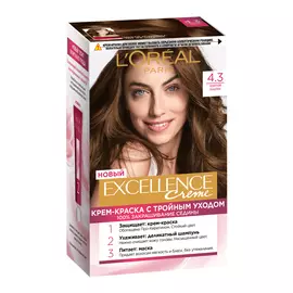 Краска L’Oreal Excellence стойкая 4.3 Золотой Каштан (AA072300)