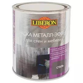 Краска Liberon металл-эффект сталь 1л для дерева
