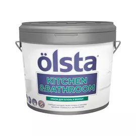 Краска Olsta Kitchen&amp;Bathroom База С 0,9 л