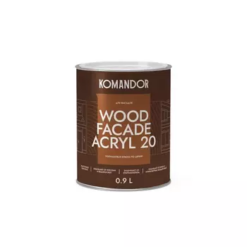 Краска по дереву Komandor Полуматовая База A 0,9 л