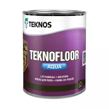 Краска полуглянцевая белая Teknos Teknofloor Aqua PM1 1/0,9 л