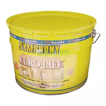 Краска в/э Symphony евро-лайф шелковисто-матовая База С 9л