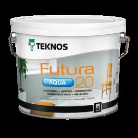 Краска полуматовая бесцветная Teknos Futura Aqua 20 РМ3 3/2,7 л