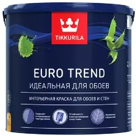 Краска tikkurila euro trend интерьерная для обоев и стен 2.7л
