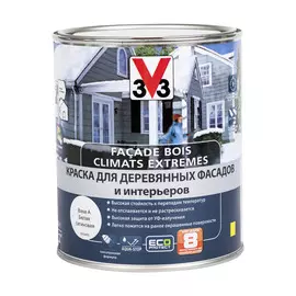 Краска V33 Facade Bois Climats Extremes для деревянных фасадов и интерьеров База А 9 л