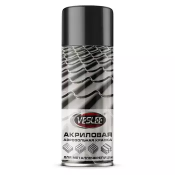 Краска Veslee для металлочерепицы черная 520 мл