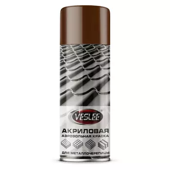 Краска Veslee для металлочерепицы шоколад-коричневый 520 мл