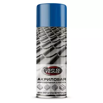 Краска Veslee для металлочерепицы сигнал синий 520 мл