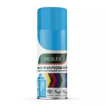 Краска Veslee небесно-синий ral 5015 520 мл