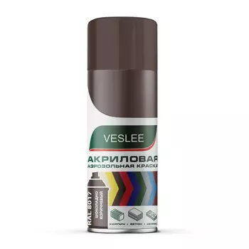 Краска Veslee шоколадно-коричневый ral 8017 520 мл