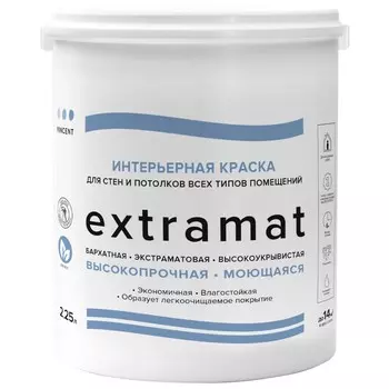 Краска Vincent экстраматовая Шелковисто-матовая База С 2.25л