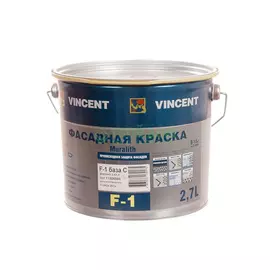 Краска Vincent F-1 Base с 2.43л плиолитовая мат (091-016)