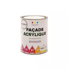 Краска фасадная акрилатная матовая Vincent Facade Acrylique f-2 Base а 0.8л