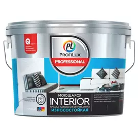 Краска водно-дисперсионная ProfiLux Interior для стен и потолков 13 кг