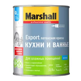 Краска водоэмульсионная Marshall"Для кухни и ванной" база BW (0.9л)