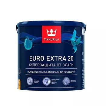 Краска водоэмульсионная Тиккурила ойл евро-20 c 3/2.7л для колеровки