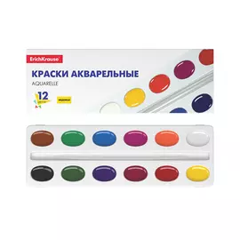 Краски акварельные Erich Krause Basic медовые 12 цветов