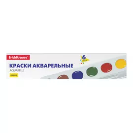 Краски акварельные Erich Krause Basic медовые 6 цветов