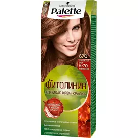 Крем-краска для волос Palette Фитолиния 6-70, 670 Бронзовый Каштановый Золотистый орех, 110 мл