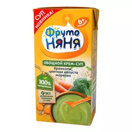Крем-суп ФрутоНяня Брокколи, цветная капуста и морковь 200 г