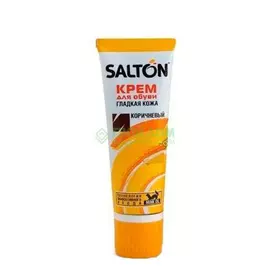 Крем для обуви Salton в тубе с аппликатором, коричневый, 75 мл
