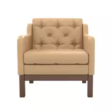 Кресло AS Алана 75.5x82x83 орех/кремовый