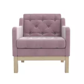 Кресло AS Алана 75.5x82x83 сосна/розовый