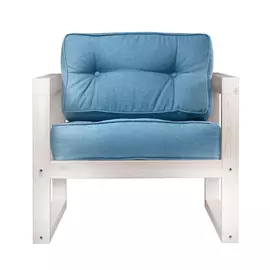 Кресло AS Алекс 80x73x65 беленый дуб/голубой