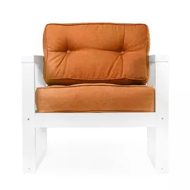 Кресло AS Алекс 80x73x65 белый/оранжевый