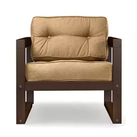 Кресло AS Алекс 80x73x65 орех/бежевый