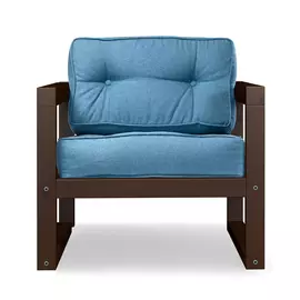 Кресло AS Алекс 80x73x65 орех/голубой