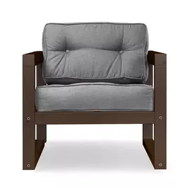 Кресло AS Алекс 80x73x65 орех/серый