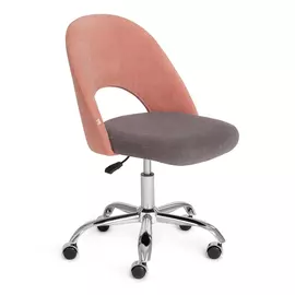 Кресло компьютерное ТC 47х137х48 см серо-персиковое