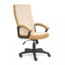 Кресло компьютерное TC флок/ткань бежевый/бронза