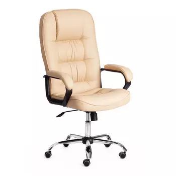 Кресло компьютерное TC искусственная кожа бежевое 66х47х127 см