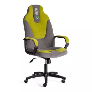 Кресло компьютерное TC Neo флок серое с оливковым 64х49х122 см