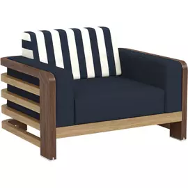 Кресло лаунж 740 х 1130 х 830 ироко марина/темно-синий - LG.12.36.210