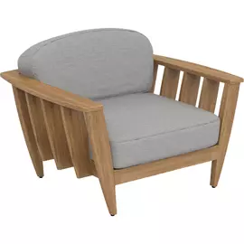 Кресло лаунж 770 х 1110 х 955 тик светло-серый - RF.12.36.084