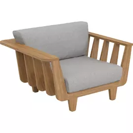 Кресло левое 770 x 1100 х 980 тик светло-серый - GF.12.25.084