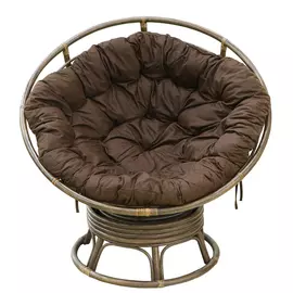 Кресло-папасан Rattan grand medium brown с подушкой