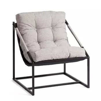 Кресло TC Charli / Чарли без подлокотника рогожка, серо-бежевый, 3M 16/2, 70х70х84 см