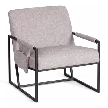 Кресло TC Charli LUX/Чарли Люкс велюр/букле, VT shape silver, 70х80х82 см