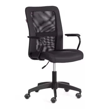 Кресло ТС Staff 36-6/W-11 кожзаменитель и ткань черное