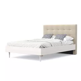 Кровать AS Альбина 160x200 бел дуб/молочный