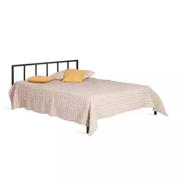 Кровать ТС Bruno двуспальная металлическая черная 160х200 см