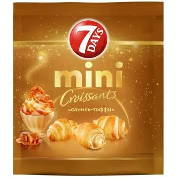 Круассаны мини 7 Days ваниль-тоффи, 300 г