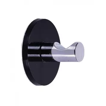 Крючок Ridder круглый самоклеящийся чёрный