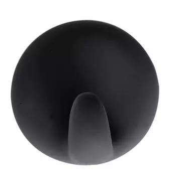 Крючок Ridder круглый самоклеящийся чёрный d 57 мм