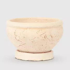 Круглы горшок Авант бежевый 17х10 см (1001)